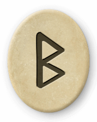 Die Futhark Rune Berkana und Schütze