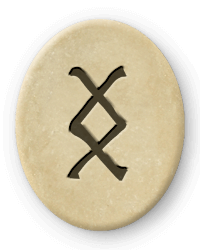 Die Futhark Rune Ingwaz und Wassermann