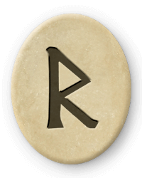 Die Futhark Rune Raidho und Zwillinge