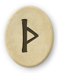 Die Futhark Rune Thurisaz und Stier