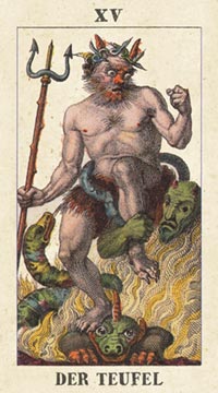 Der Teufel im Tarot für Angst und Versuchung