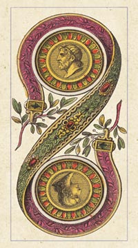 Tarot und Die Zwei der Münzen für Prioritäten und Anpassungsfähigkeit