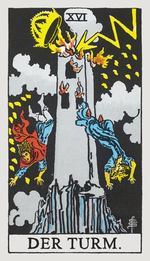 Der Turm im Tarot ist eine Große Arkana Tarotkarte