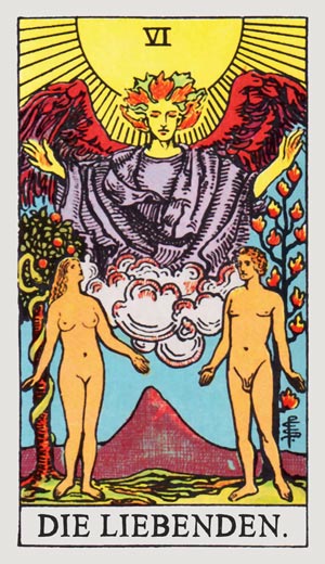 Die Liebenden im Tarot ist eine Große Arkana Tarotkarte