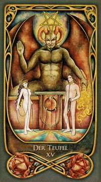 Der Teufel im Tarot für Angst und Versuchung
