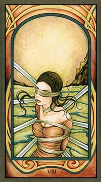 Die Acht der Schwerter im Gypsy Gathering Tarot