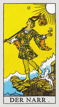 Der Narr im Tarot für Unschuld und Enthusiasmus