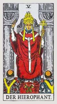 Der Hierophant im Tarot für Belehrung und Studium