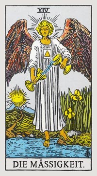 Die Mäßigkeit im Tarot für Geduld und Genügsamkeit