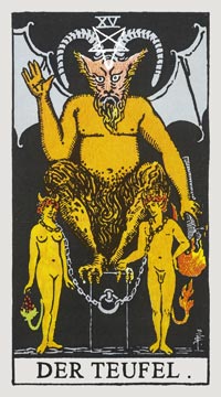 Der Teufel im Tarot für Angst und Versuchung