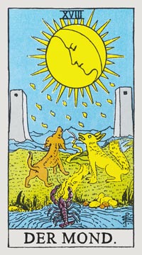 Der Mond im Tarot für Unterbewusstsein und Intuition