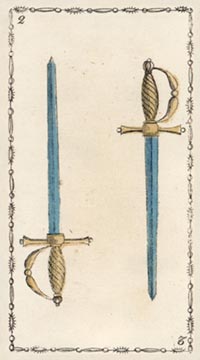 Tarot und Die Zwei der Schwerter für Zerrissenheit und Einseitigkeit
