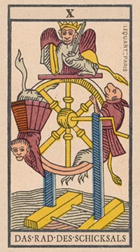 Das Rad des Schicksals im Tarot of Marseilles