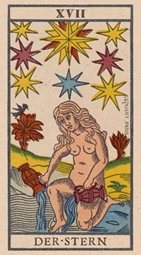 Der Stern im Tarot of Marseilles