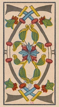 Die Zwei der Schwerter im Tarot of Marseilles